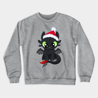 Santa Dragon Christmas, night fury, baby dragon toothless, how to train your dragon Crewneck Sweatshirt